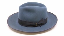 borsalino fedora qs haarvilt binded brim grijsblauw