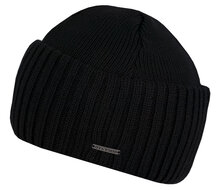 stetson beanie northport merino wool knit black