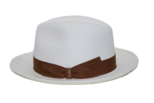 borsalino fedora fino panama white caramel