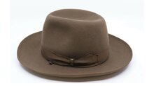 borsalino fedora qs haarvilt binded brim bast bruin