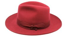 borsalino fedora qs haarvilt binded brim coral 