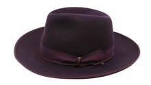 borsalino fedora qs haarvilt binded brim aubergine