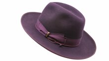 borsalino fedora qs haarvilt binded brim aubergine