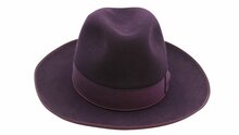 borsalino fedora qs haarvilt binded brim aubergine