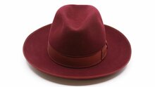 borsalino fedora qs haarvilt binded brim bordeaux 