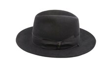 borsalino fedora qs cut brim melusine vilt zwart 