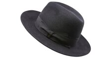 borsalino fedora qs cut brim melusine vilt zwart 