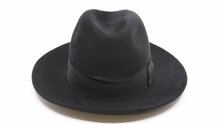 borsalino fedora qs cut brim melusine vilt zwart 