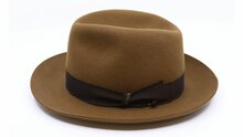 borsalino fedora qs haarvilt cut brim 6 5 cm camel