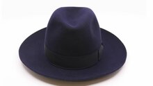 borsalino fedora cut brim navy 