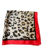 onkar neckerchief sjaal zijde mix animal print red