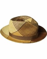 Bailey Giger Fedora Toquilla Palm GOLDENROD PLAID