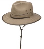 stetson tarnell traveller cotton hoed donker beige