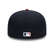 new era fitted baseball cap 59fifty cleveland guardians navy rood