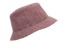 portaluri bucket hat linnen dots rood 