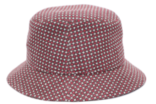 portaluri bucket hat linnen dots rood 