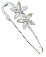 hoedenbroche strass bloemen