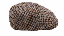 stetson hatteras newsboy cap harris tweed pdp denim contrast