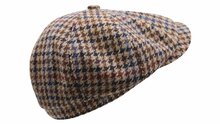 stetson hatteras newsboy cap harris tweed pdp denim contrast