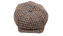 stetson hatteras newsboy cap harris tweed pdp denim contrast