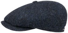 stetson newswboy cap hatteras woolrich herringbone dark blue