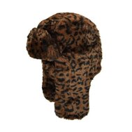 kangol pilotenmuts trapper faux fur leopard