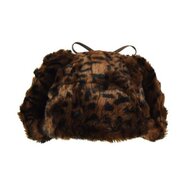 kangol pilotenmuts trapper faux fur leopard