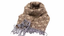 panizza sjaal viscose mix retro bruin beige