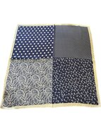 onkar neckerchief satijn polkadots and paisley navy champagne