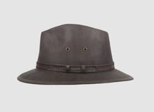 hatland yamill fedora leather brown