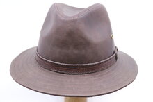 hatland yamill fedora leather brown