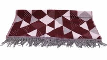 panizza sjaal triangles bordeaux en roze