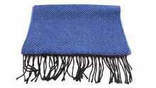 panizza sjaal spinato visgraat donkerblauw