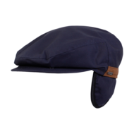 wigens vintage flat cap wax cotton navy