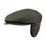 wigens vintage flat cap wax cotton olive