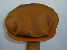 wigens vintage flat cap wax cotton cognac