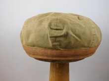 wigens vintage flat cap wax cotton beige