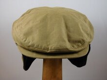 wigens vintage flat cap wax cotton beige