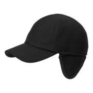 wigens baseball classic cap met oorklep wol black