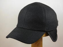 wigens baseball classic cap met oorklep wol black