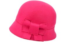 seeberger cloche wolvilt strik coral neon