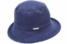 seeberger feminine bucket woolmix twotone marine blue