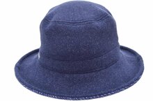 seeberger feminine bucket woolmix twotone marine blue