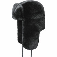 kangol pilotenmuts trapper faux fur zwart