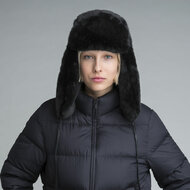 kangol pilotenmuts trapper faux fur zwart