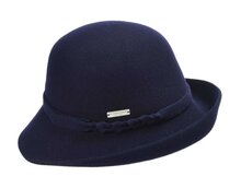 seeberger cloche wolvilt braid marine blue