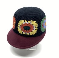 bedacht cap embroidery woolfelt bordeaux