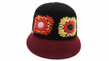 bedacht cap embroidery woolfelt bordeaux