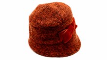 bedacht cloche rosie gemeleerd wolmix orange