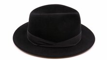 panizza fedora potenza camoscio twist haarvilt zwart